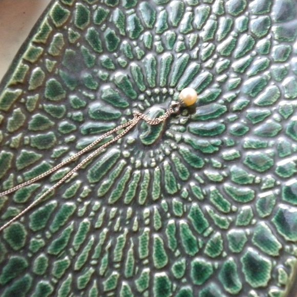 Sterling Silver Necklace Pearl Pendant - Picture 3 of 3